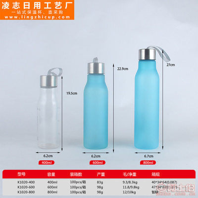 【通用包裝廠家直銷磨砂手提太空杯定制促銷禮品塑料杯透明創意杯子K1020】永康市方巖凌志日用工藝廠 - 產品庫