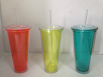 【雙層AS冰杯 帶硅膠套塑料杯 雙層隔熱吸管杯】價(jià)格,廠家,圖片,杯子,永康市飛洋杯業(yè)-